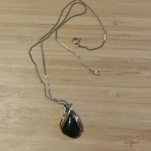 Jade and Silver Necklace